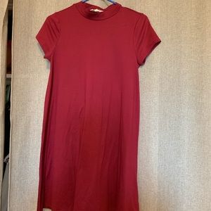 Pink cranberry colored dress.